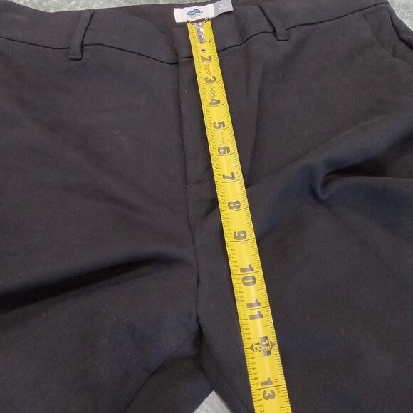Old Navy High Rise Wide Leg Flare Crop Chino Dress Pants Women's Size 10 Black - Picture 12 of 13